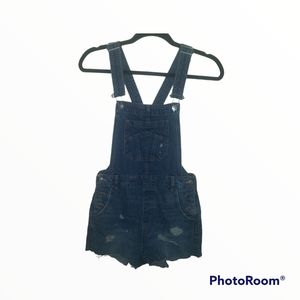 NWT Distressed Overalls with Raw Hems Size 2